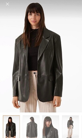 bershka deri blazer