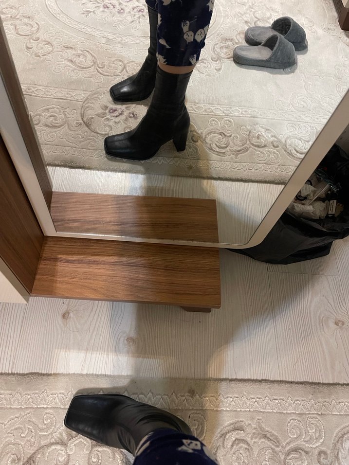 Siyah Deri Stiletto Topuklu Kadın Bot - Görsel 5