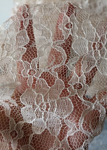 Tül Transparan Ekru Etek - Görsel 9