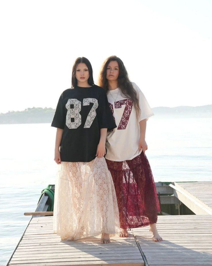 Tül Transparan Ekru Etek - Görsel 2