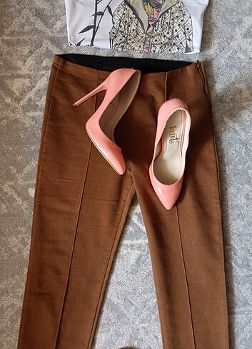 Kadifemsi Süet Görünümlü Sigaret Pantolon  - Görsel 3