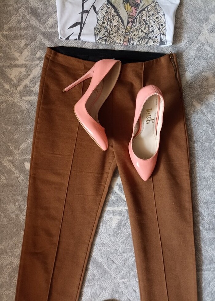 Kadifemsi Süet Görünümlü Sigaret Pantolon  - Görsel 3