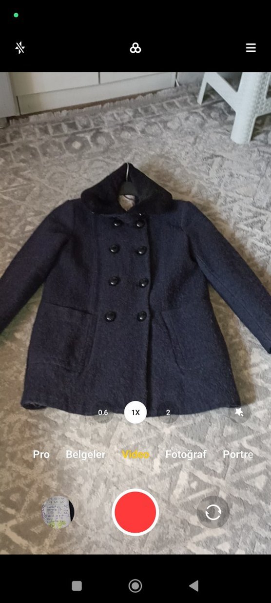 Zara Denizci Tarzı Kürklü Kaşe Kaban - Görsel 2