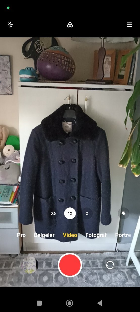 Zara Denizci Tarzı Kürklü Kaşe Kaban - Görsel 5