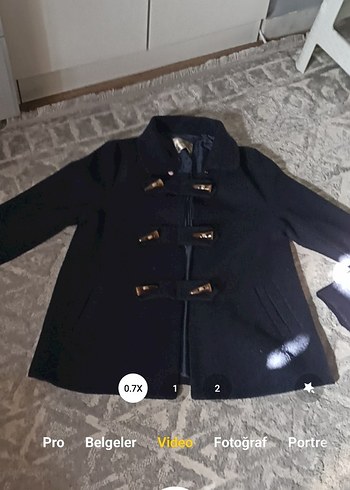 Retro Denizci Tarz Midi Kaban - Görsel 7