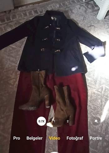 Retro Denizci Tarz Midi Kaban - Görsel 10