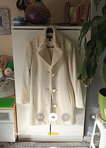 Mango Retro Tarz Fitilli Kaşe Kaban - Görsel 7