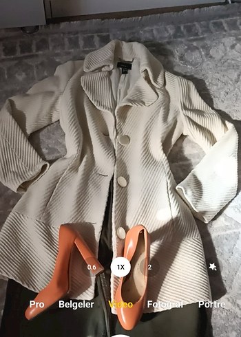 Mango Retro Tarz Fitilli Kaşe Kaban - Görsel 2