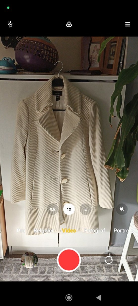 Mango Retro Tarz Fitilli Kaşe Kaban - Görsel 4