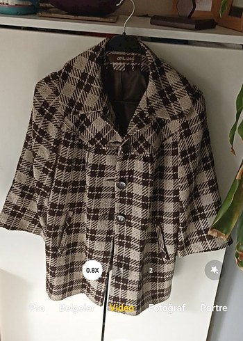 Adil Işık Retro Tarz Ekose Ceket Kaban - Görsel 11