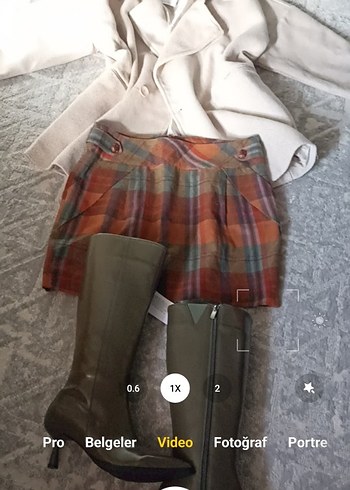 Koton Ole Marka Ekose Mini Etek - Görsel 12