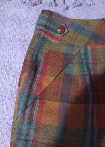 Koton Ole Marka Ekose Mini Etek - Görsel 7