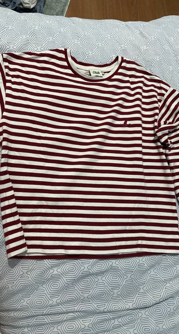 Beymen Club Bordo Beyaz Çizgili Uzun Kol T-shirt - Görsel 3