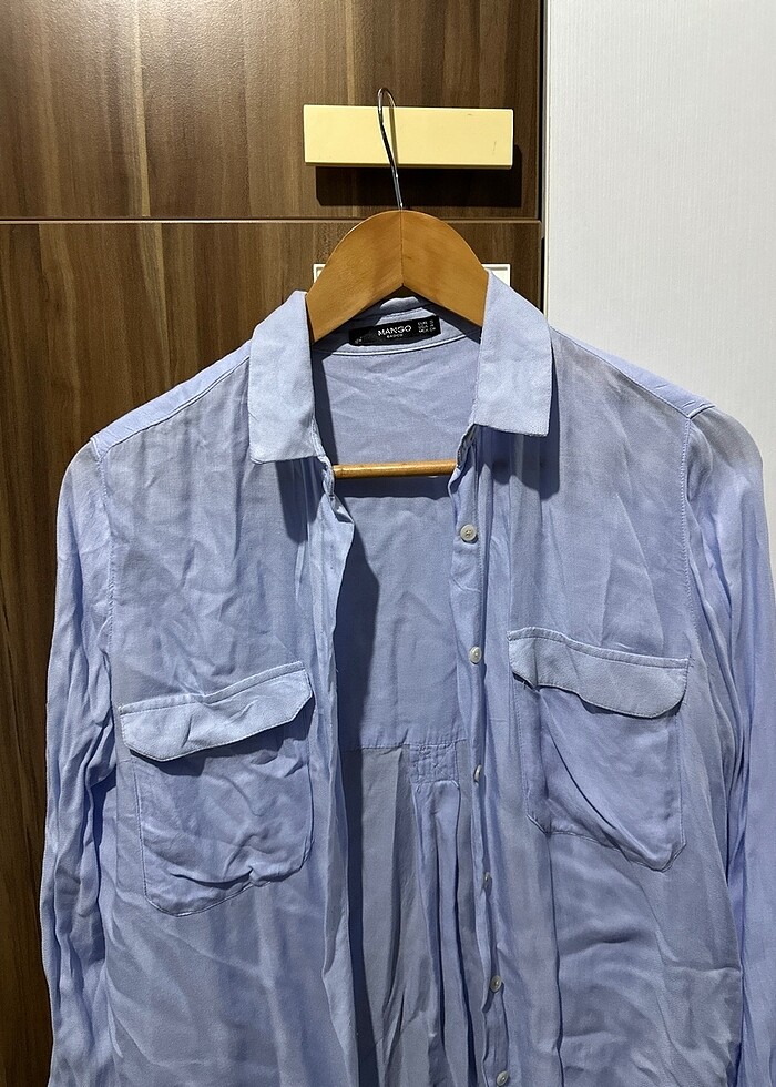 Mango viskon gömlek - Görsel 2