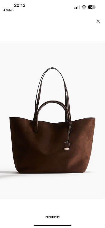 H&M süet çanta