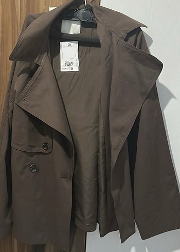 s Beden kahverengi Renk H&M kahverengi kısa Trençkot
