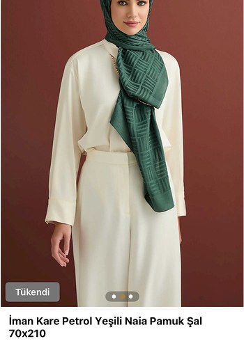 İmanoor Petrol Yeşili Kadın Şal - Görsel 2
