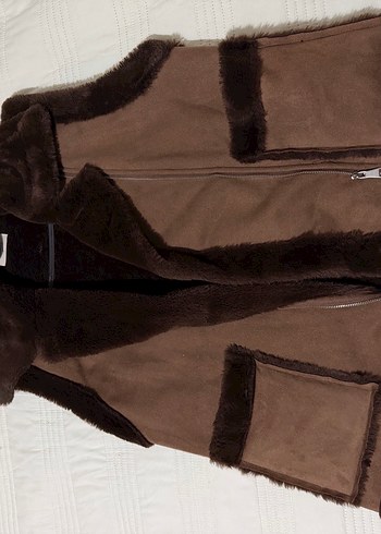 Touche Kahverengi Süet Peluş Detaylı Yelek - Görsel 2