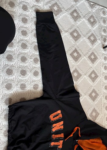 Siyah Kapüşonlu Kadın  crop Sweatshirt - Görsel 4