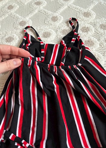 İp askılı şortlu sırt detaylı kadın tulum - Görsel 7