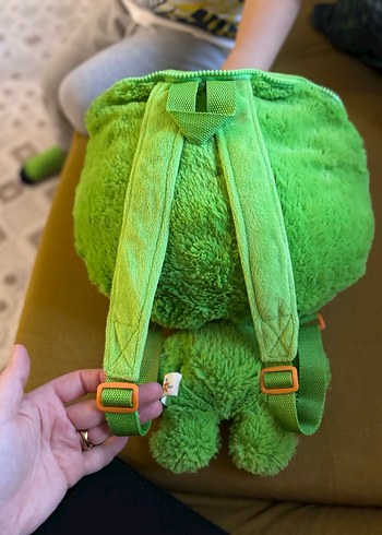 Renkli Yeşil Kurbağa Peluş Oyuncak çanta - Görsel 2