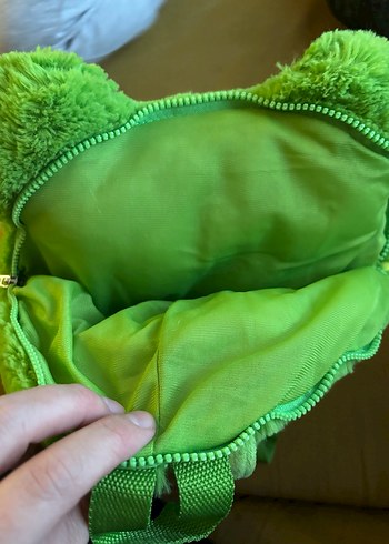 Renkli Yeşil Kurbağa Peluş Oyuncak çanta - Görsel 3