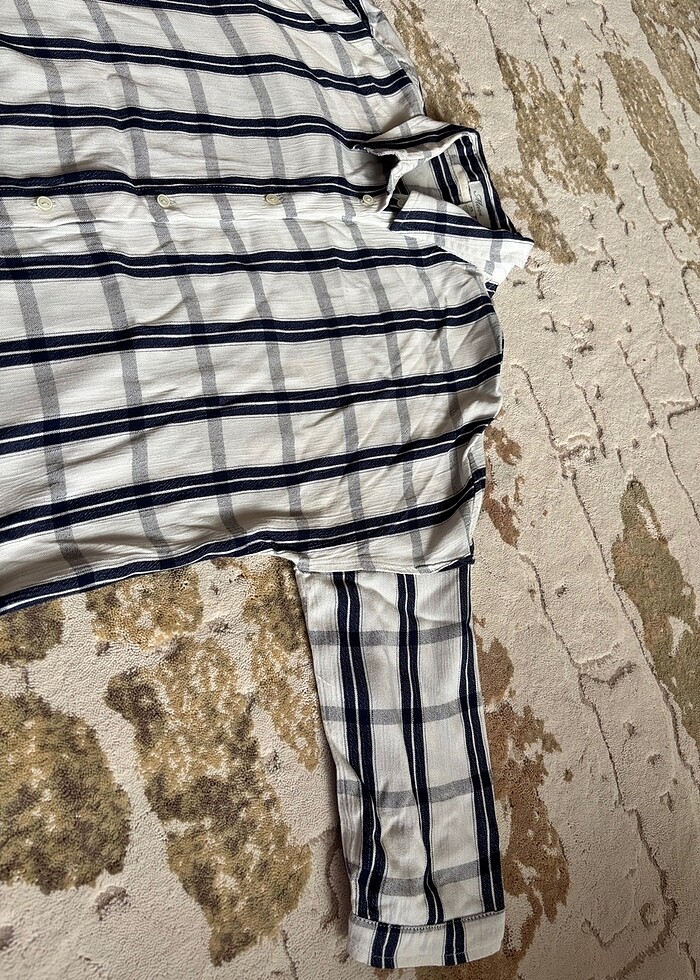 Mavi kadın gömlek - Görsel 3