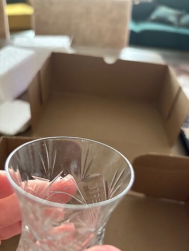 Kesme kristal çay bardağı takımı - Görsel 8