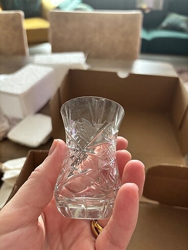 Kesme kristal çay bardağı takımı - Görsel 9