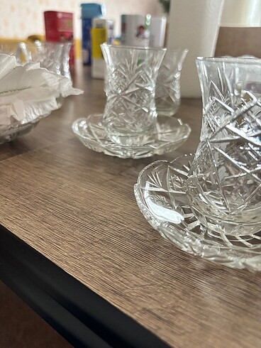 Kesme kristal çay bardağı takımı - Görsel 7