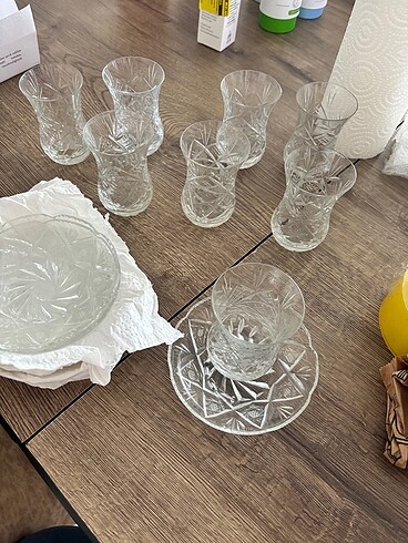 Kesme kristal çay bardağı takımı - Görsel 5