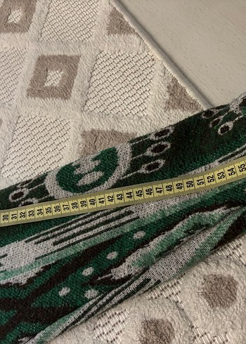 Yeşil Desenli kaşe Bohem Kadın Gömlek - Görsel 5