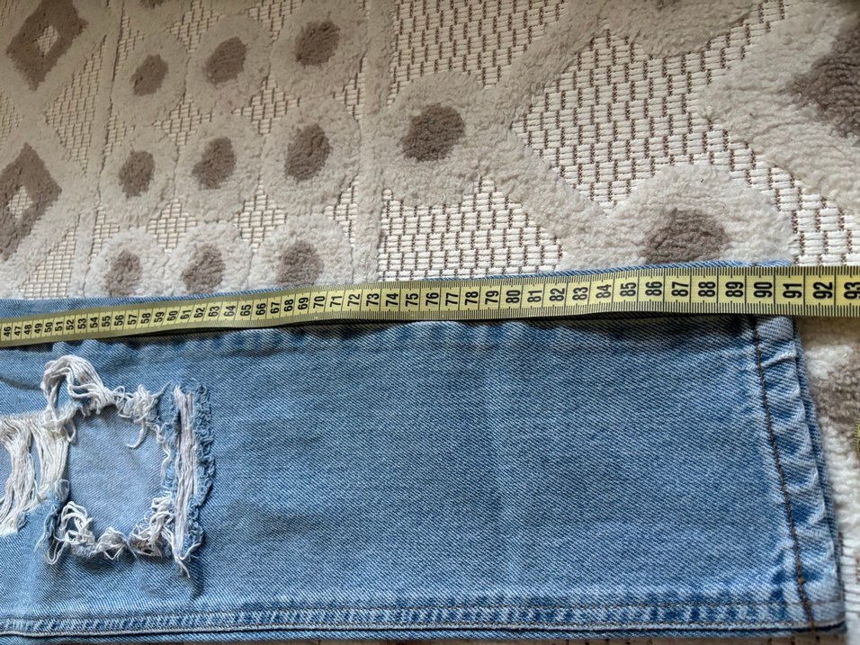 Gevşek Kesim Kadın Midi Denim Pantolon - Görsel 5