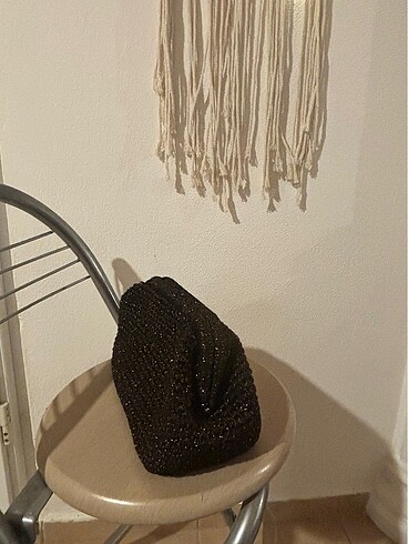 Beden kahverengi Renk El yapımı örgü abiye çanta