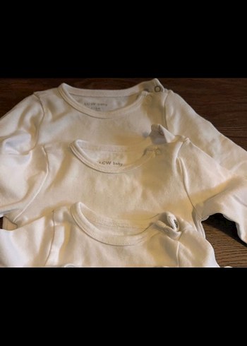 7li Bebek İç Zıbını Kısa Kollu Pamuklu Beyaz - Görsel 2