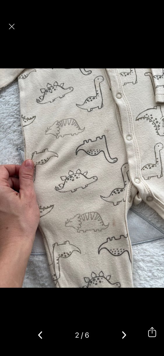 Düğmeli Uzun Kollu Gri Bebek Tulum - Görsel 2