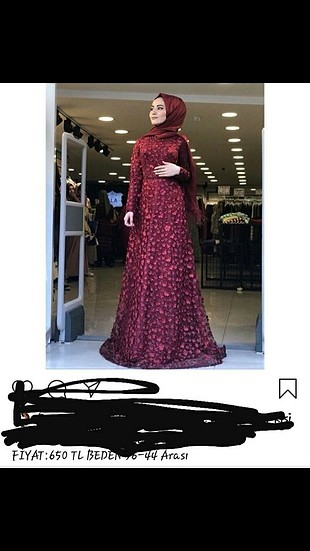 Elbisemi sözümde 2 saat giydim normal fiyati 650 tl ama ben 210 