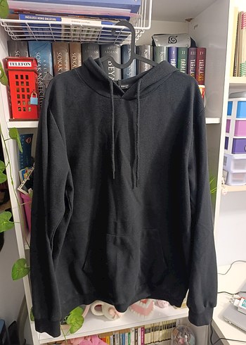 Diğer Siyah Kapusonlu Sweatshirt