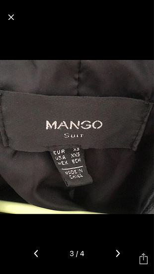 Mango Mango Xs Deri ceket