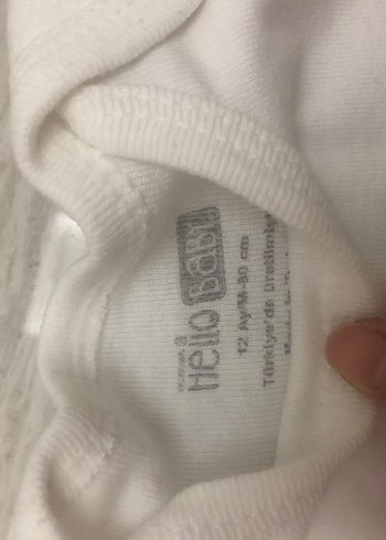 HelloBaby Beyaz Uzun Kollu Bebek Zıbın