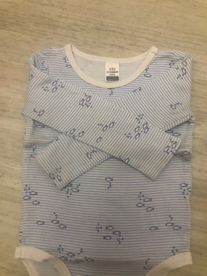 Uzun Kollu Bebek Çıtçıtlı Body - Görsel 3