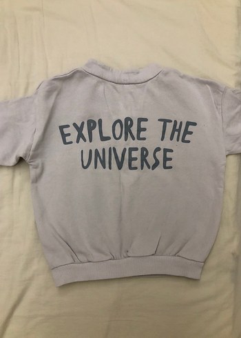 Erkek Çocuk Gri Kısa Kollu Fermuarlı Sweatshirt - Görsel 5