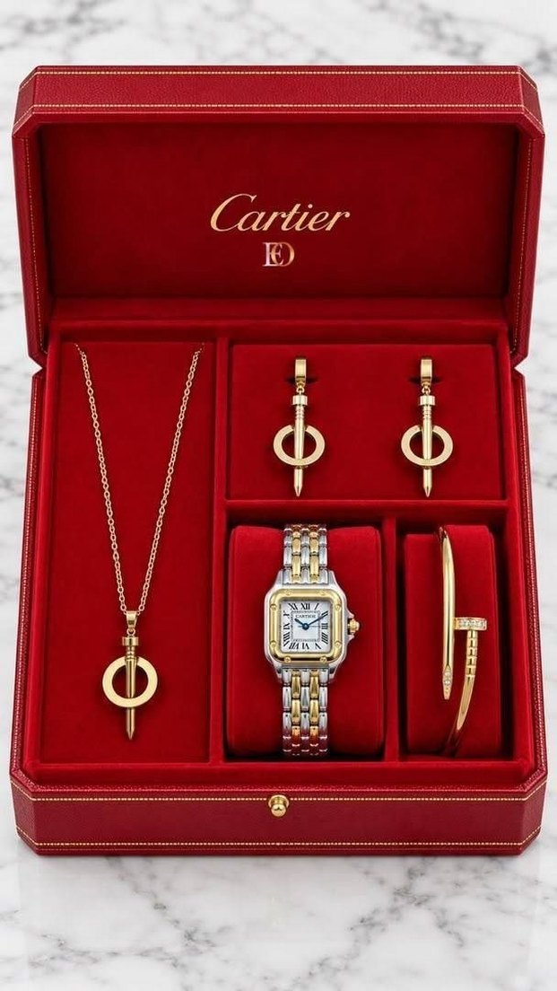Cartier Altın & Gümüş Şıklık Seti — görsel 6/11