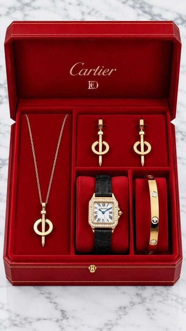 Cartier Altın & Gümüş Şıklık Seti — görsel 7/11