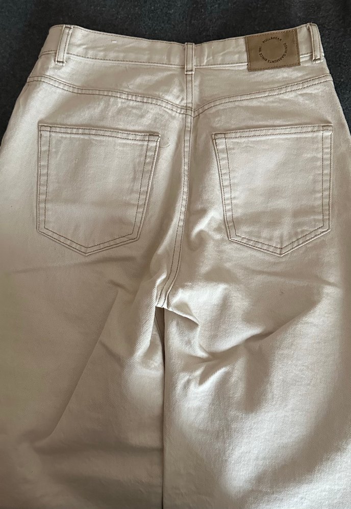 Pull&Bear Bej Denim Jean Pantolon — görsel 3/4
