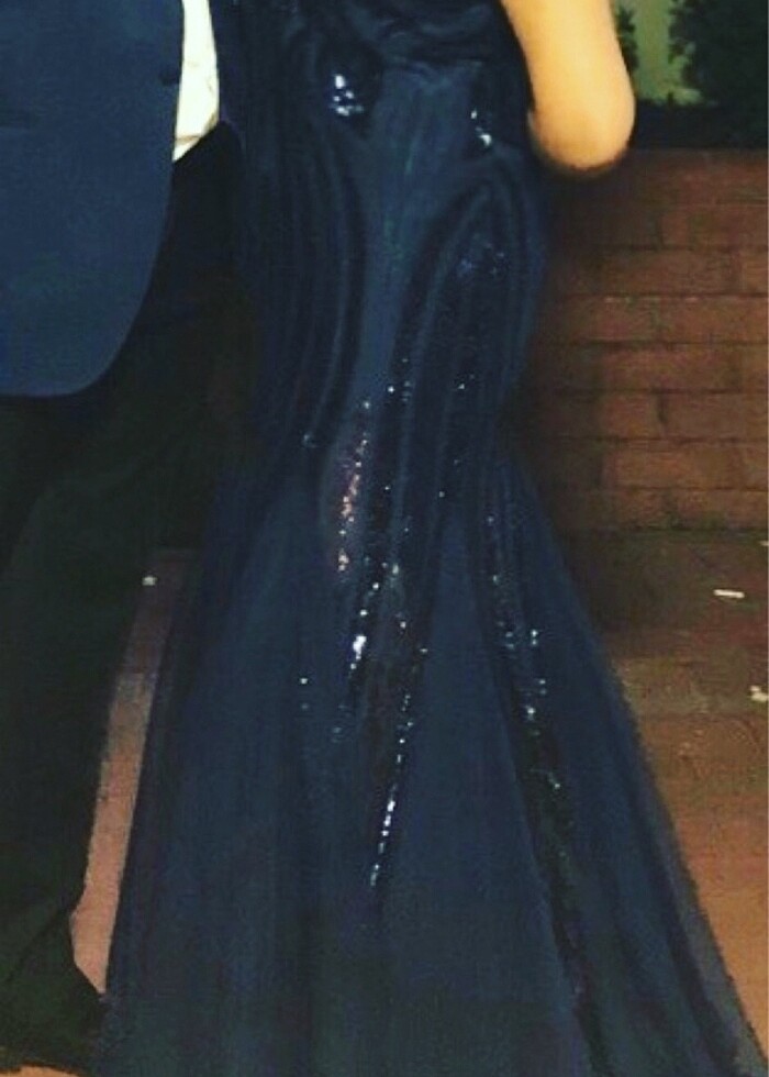 Saks Rengi Balık Abiye - Görsel 3