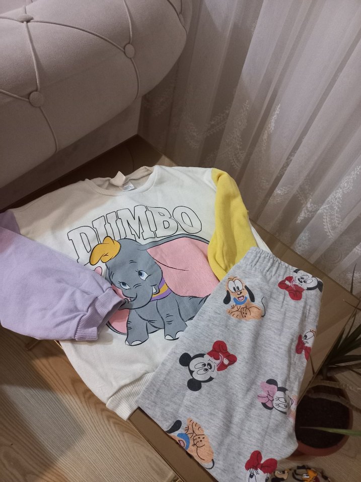 Pamuk Gri Baskılı Çocuk Pijama Takımı - Görsel 2