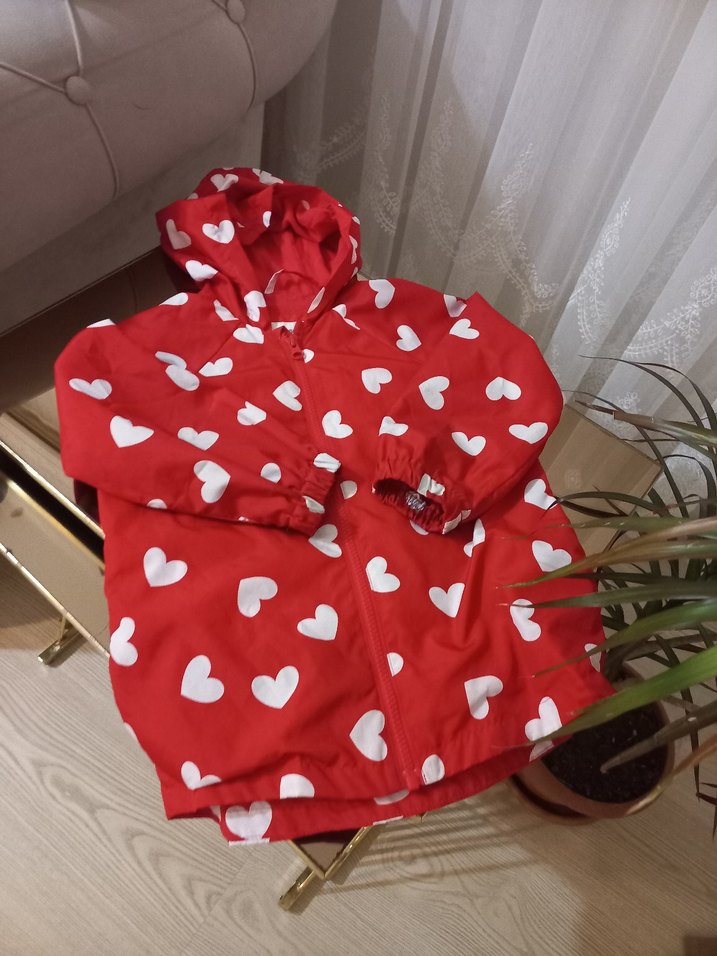 Kız Çocuk Renkli Baskılı Yağmurluk - Görsel 3