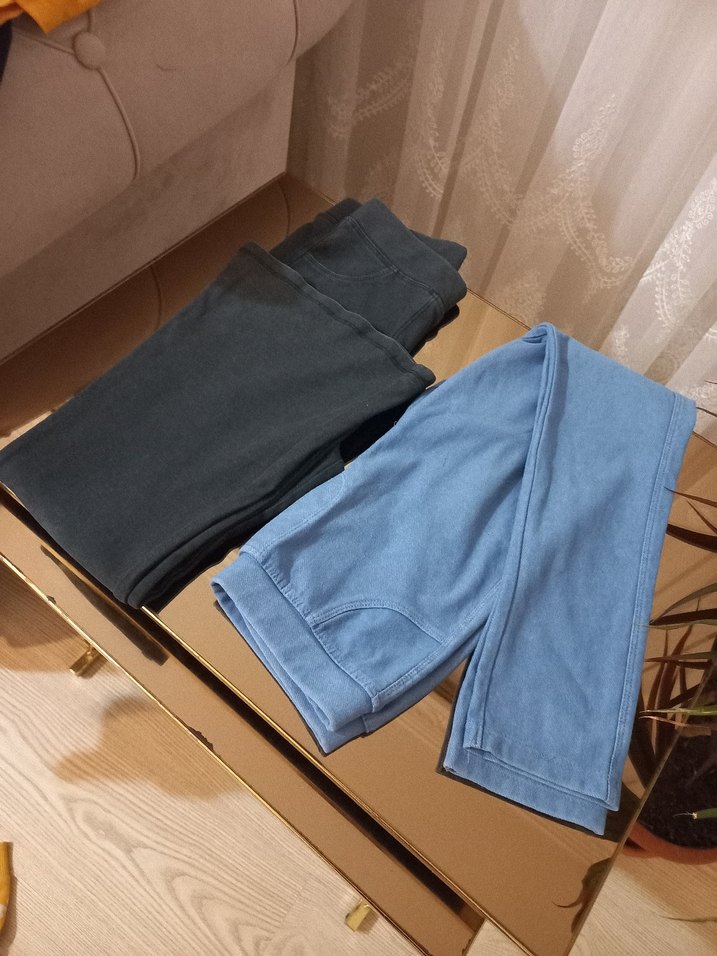 kiz cocuk ve Gri Skinny Denim Pantolon - Görsel 2