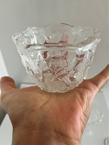 Üçlü melekli alman kristal şekerlik